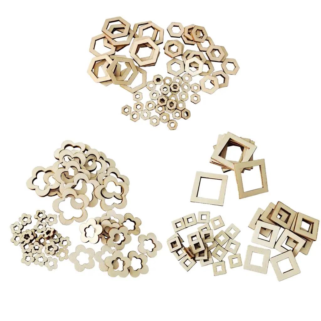 

Необработанные квадратные шестиугольные украшения для рукоделия, 100 шт.