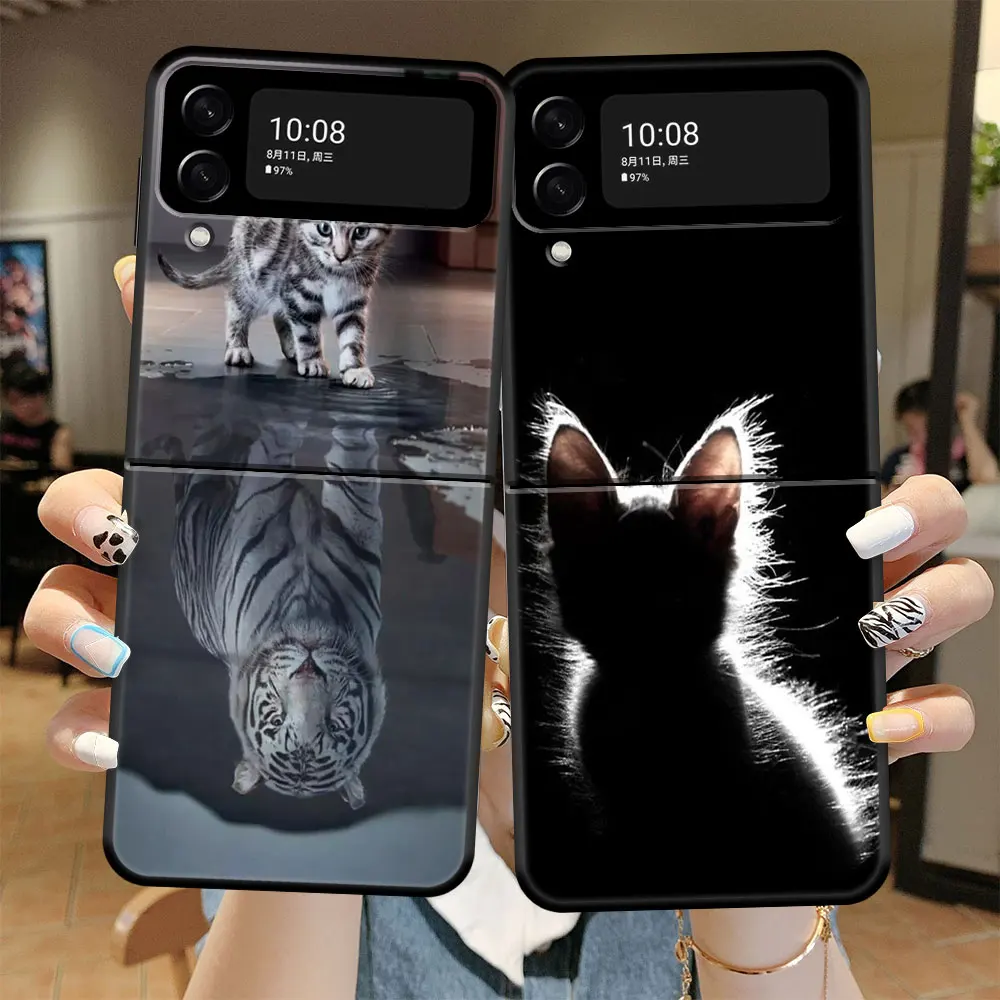 Жесткий Чехол для мобильного телефона чехол Samsung Galaxy Zflip Z флип-чехол P3 с животными