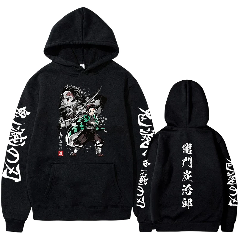 Demon Slayer Anime Hoodie 2023 Hot Sale Pullovers Sweatshirts Kamado Tanjirou Graphic Printed Tops Casual Hip Hop Streetwear