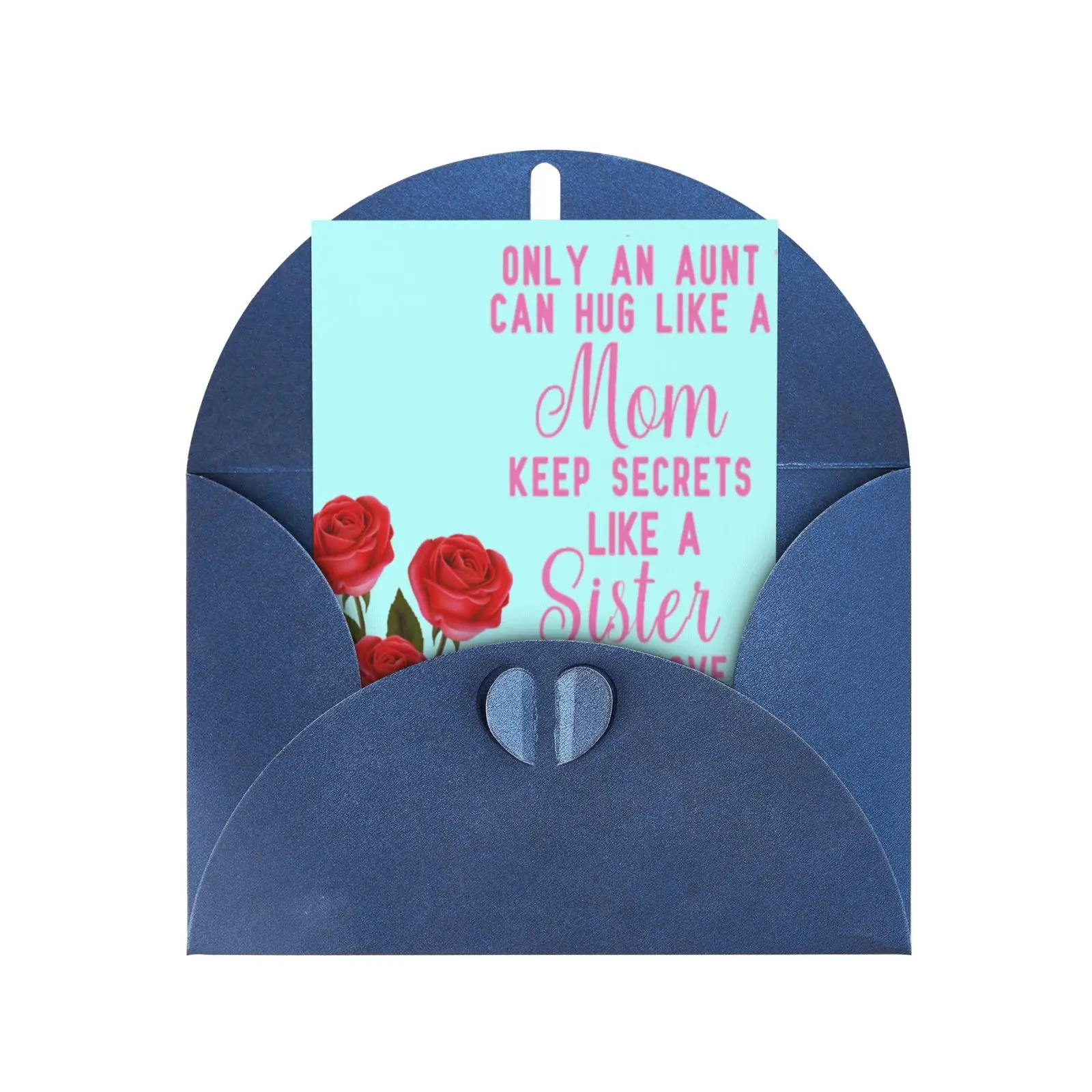 

Holiday Greeting Cards Blue Rose Wishes Send Mom Happy Mother's Day Pearl Paper European and American INS Style 16X12CM