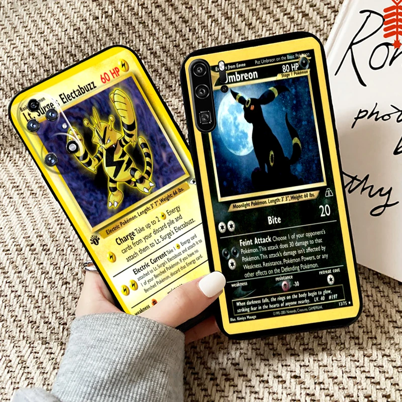 

Pokemon Cards Anime For Huawei P50 P40 P30 P20 Pro Lite 5G For Huawei P Smart Z 2021 Phone Case Carcasa Silicone Cover