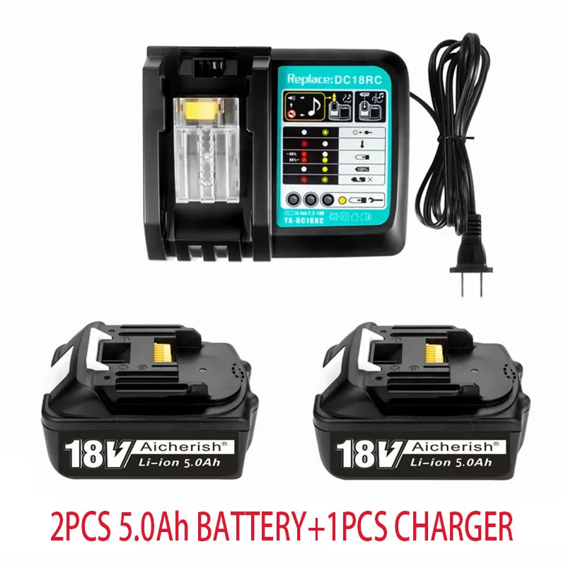 

2021 With LED Li-Ion Replacement For Makita 18V 5000mAh 5.0Ah Battery Rechargeable Power Tools LXT BL1860B BL1860 BL1850 18650