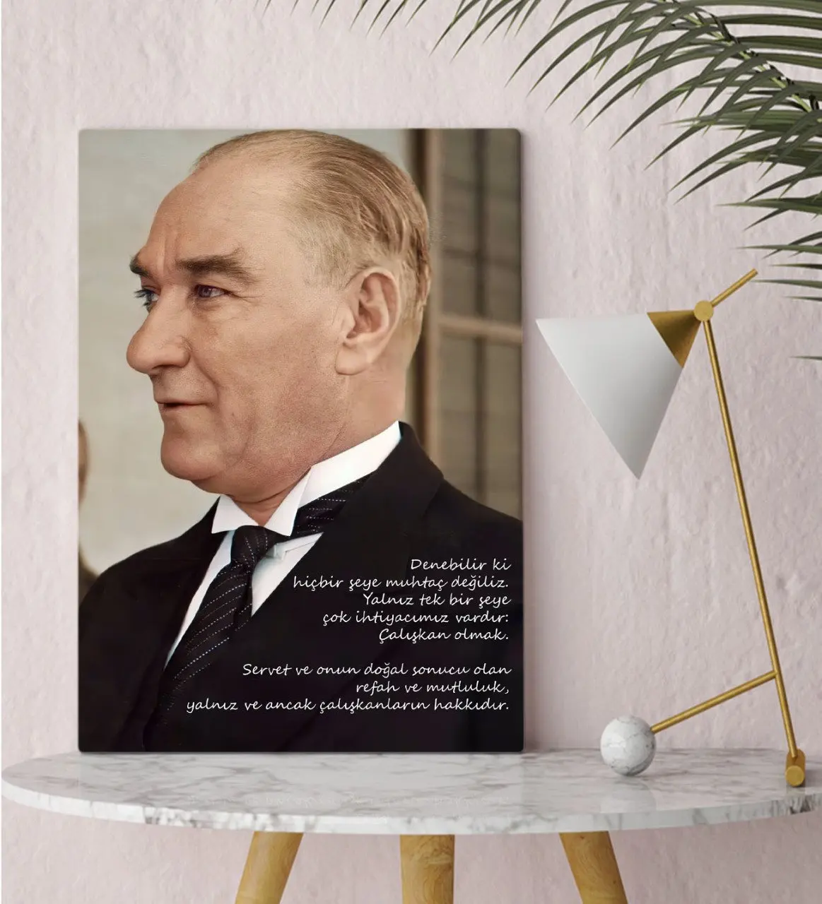 

BK Подарочный atatюрk Temalı холщовый стол 30x50cm-43