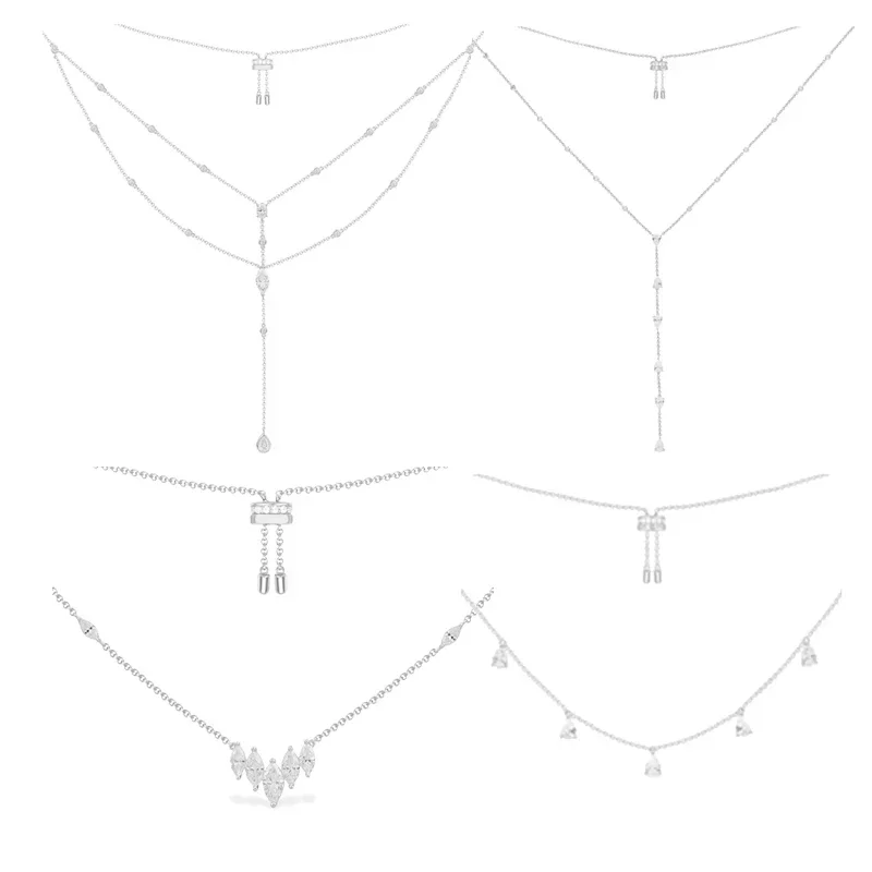 RP S925 Стерлингового Серебра Капелька Y-образное Регулируемое Ожерелье Подвеска