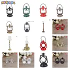 Миниатюрный Настольный подсвечник 1:12 в стиле ретро, лампа на керосине для кукольного домика, декоративные аксессуары, мебель для кукольного домика, игрушки, 12 шт.