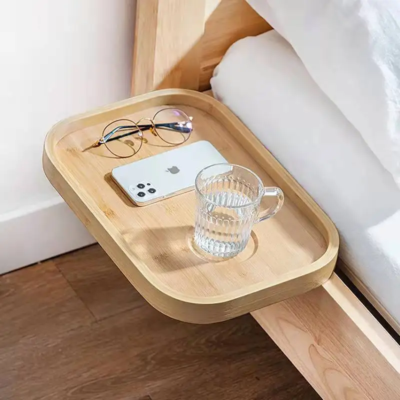 

Storage Partition Modern Minimalist Bedside Storage Rack Bedroom Solid Wood Projector Bedside Table Free Punching Bed Creative