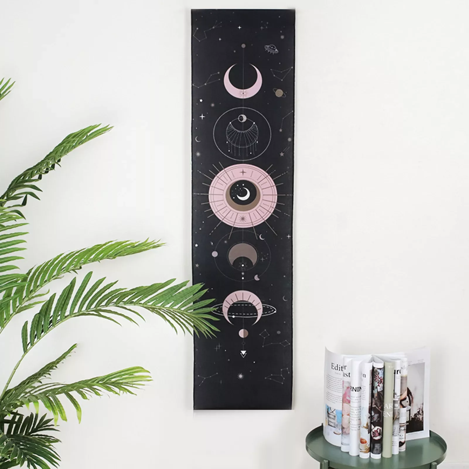 

Phase Tapestry Wall Hanging Tapestry Boho Art Tapestries Bright Printing Pattern hand-made lace hanging room decoration