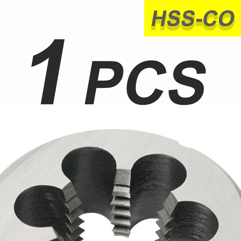 

HSS-CO M35 8% резьбовой штамп Метрические круглые штампы Стандартный режущий инструмент для зубов Правая внешняя резьба для нержавеющей стали M2 ~ M42