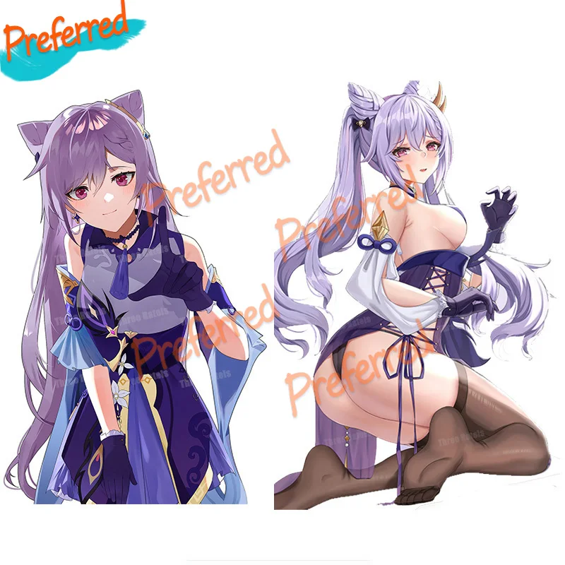 

Высококачественная ударная наклейка Keqing и Lumine Genshin для мотокросса, гоночная наклейка на багажник, Виниловая наклейка для автомобиля, высечк...