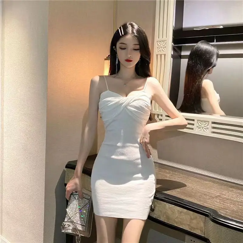 

Summer Women Satin Ruffle Straps Mini Dress Elegant Fashion Outfits Party Night Club Party 2022 Bodycon Dresses Vestidos