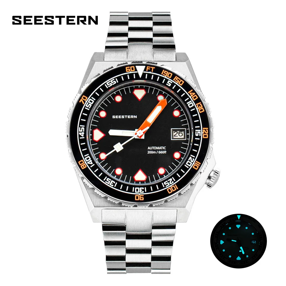 Фото Спортивные мужские часы для дайвинга SEESTERN SUB600T V2, Водонепроницаемость 200 м №1