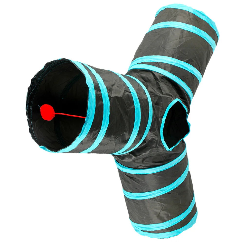 

Y-Shape Cat Tunnel Folding Cat Plaything Polyester Kitten Toy Kitten Supply