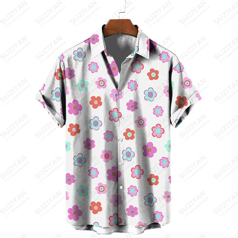 

Short-Sleeved Vintage Shirt Especial Mens Clothes Large Size One Piece Shirt Casual Shirt Sale Blouses Harakuju Art Top