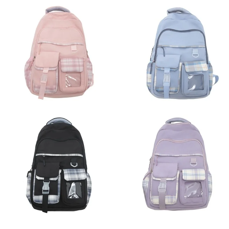 

Stylish Nylon School Backpack Laptop Backpack School Bag for Student Teenagers Boys Girls Travel Casual Book Bags