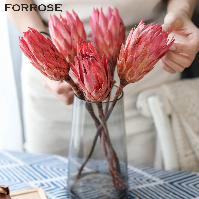 

3 PCS Dried Africa Snow Lotus Natural Dried Flowers Bouquet for Wedding Boho Flowers Luxury Home Table Centerpieces Decor