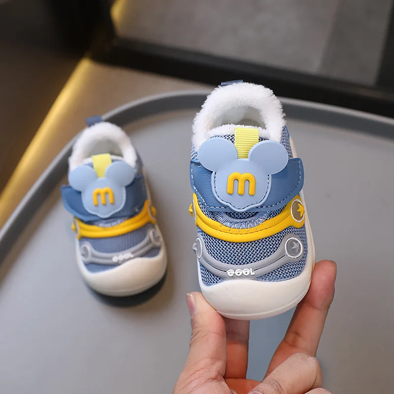 Бархатные Детские прогулочные туфли zapatillas зимняя новая Нескользящая спортивная