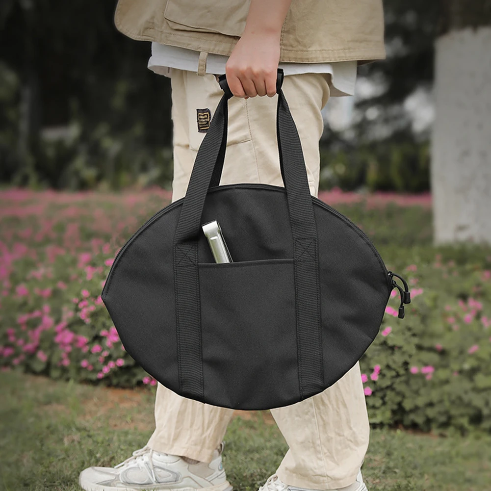 

Cast Iron Skillet Carrier Storage Tote Bags Portable Outdoor Camping Cookware Barbecue Plate Tray Frying Pan Iron Pot Organizer