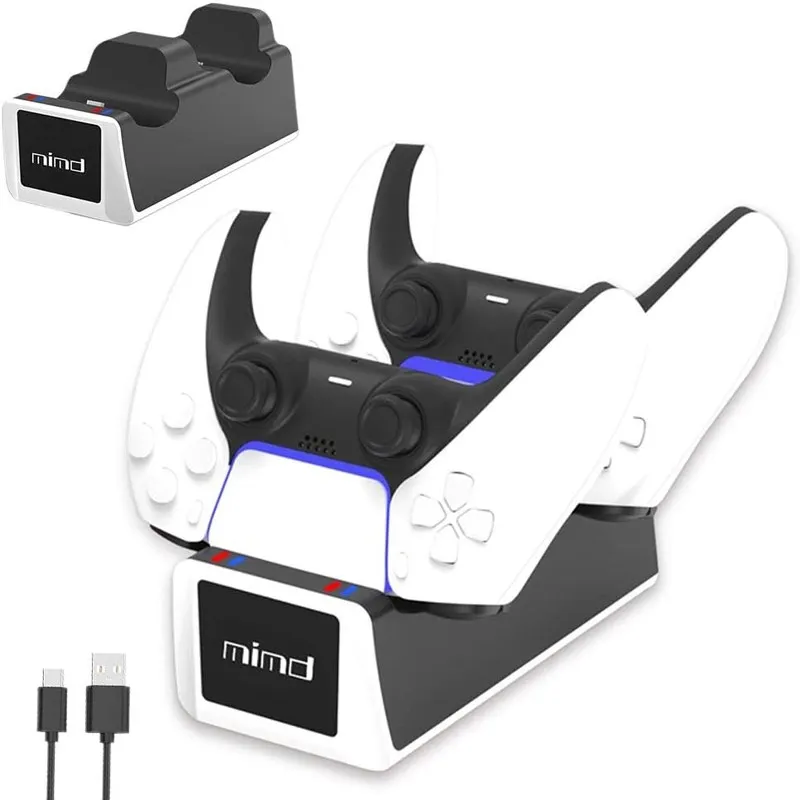 

Dual Fast Charger For PS5 Controller Gamepad Type-C Charging Dock Station For Sony PlayStation5 Joystick for ps5 accessoories
