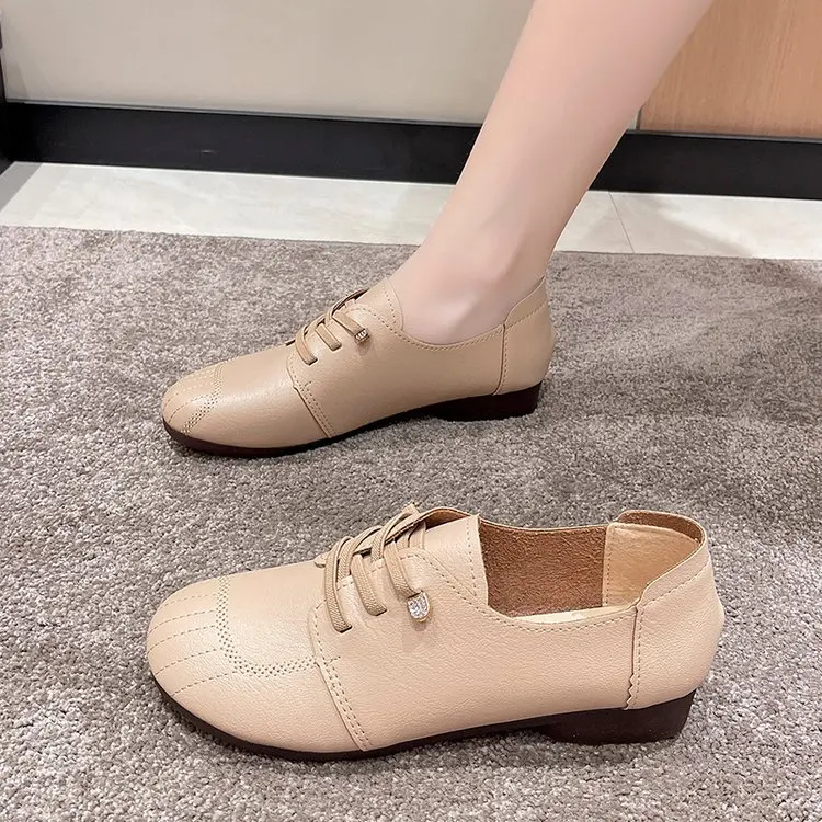 

Женские кроссовки из ПУ кожи, с круглым носком, на плоской подошве