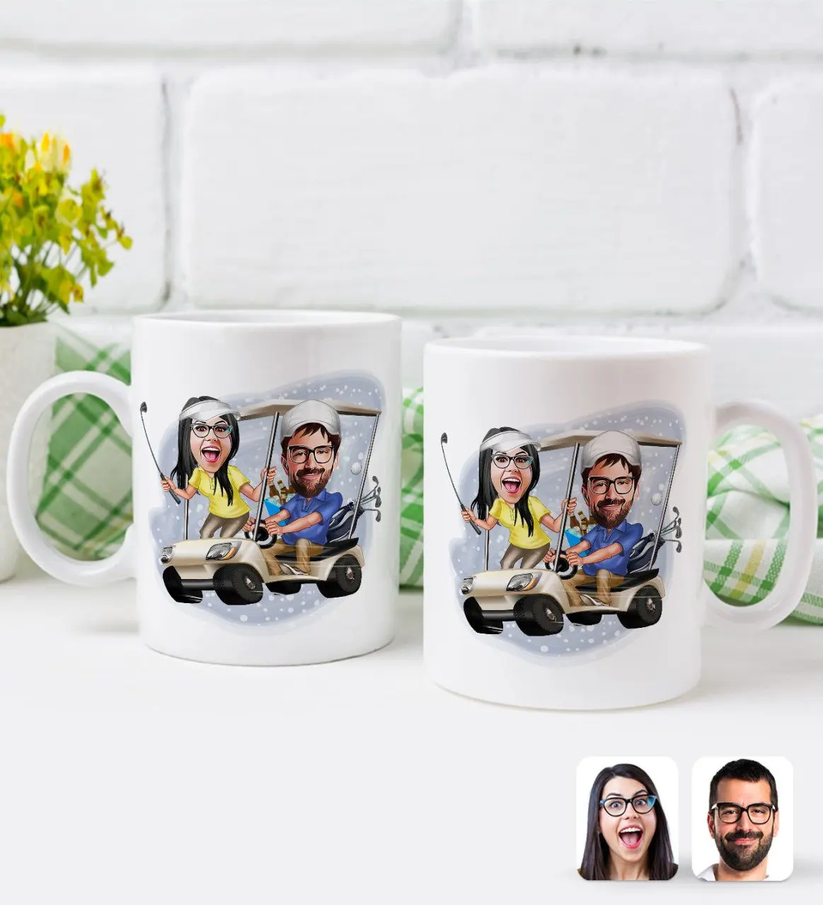 

Персонализированная двойная кружка в романтическом стиле