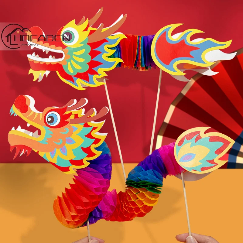 

DIY Handmade Paper Dragons Decora Festival Garland New Lantern Lanterns Hanging Autumn 3D Ornaments Party Spring Decoration
