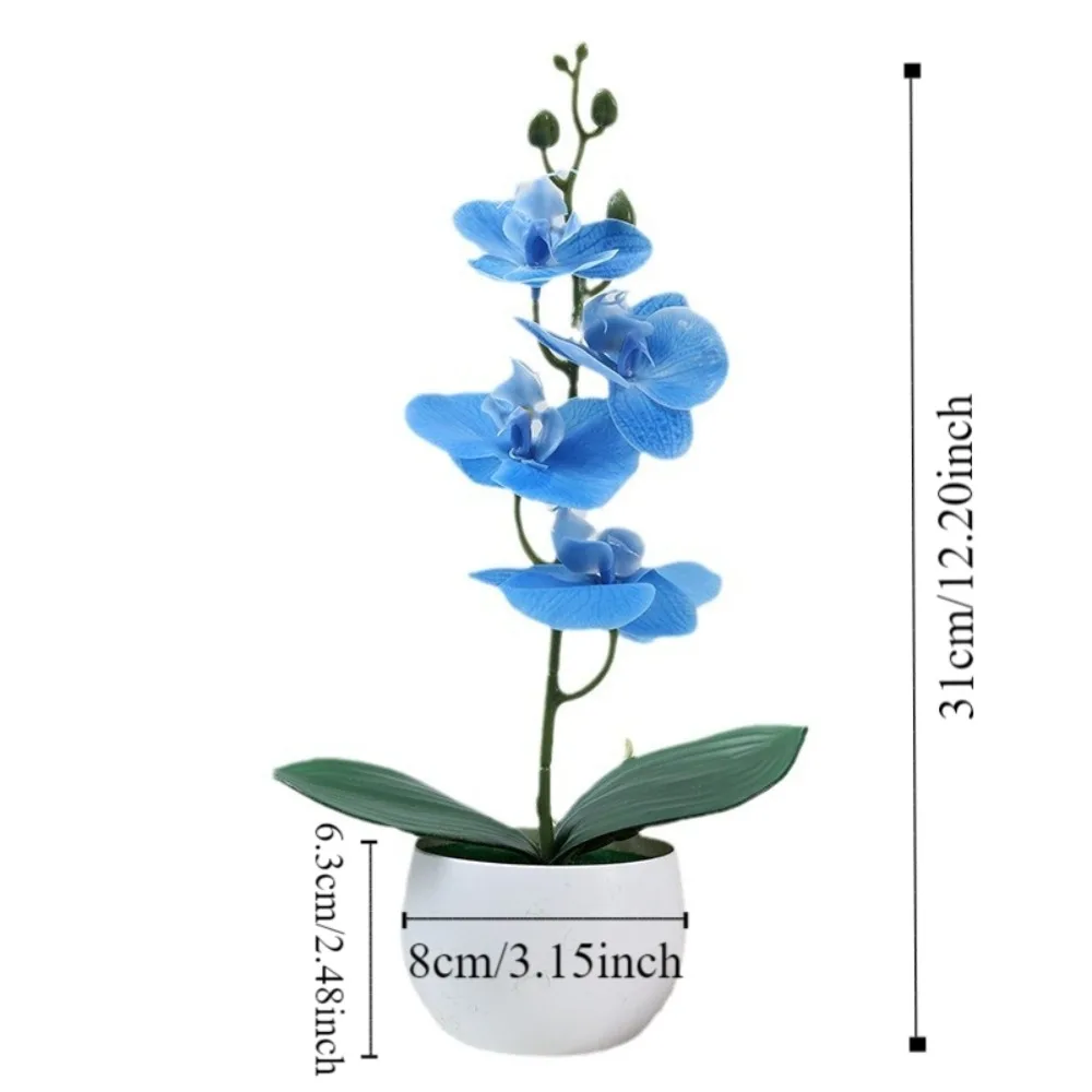 4 головки имитация бабочки орхидеи бонсай мягкий резиновый декор стола