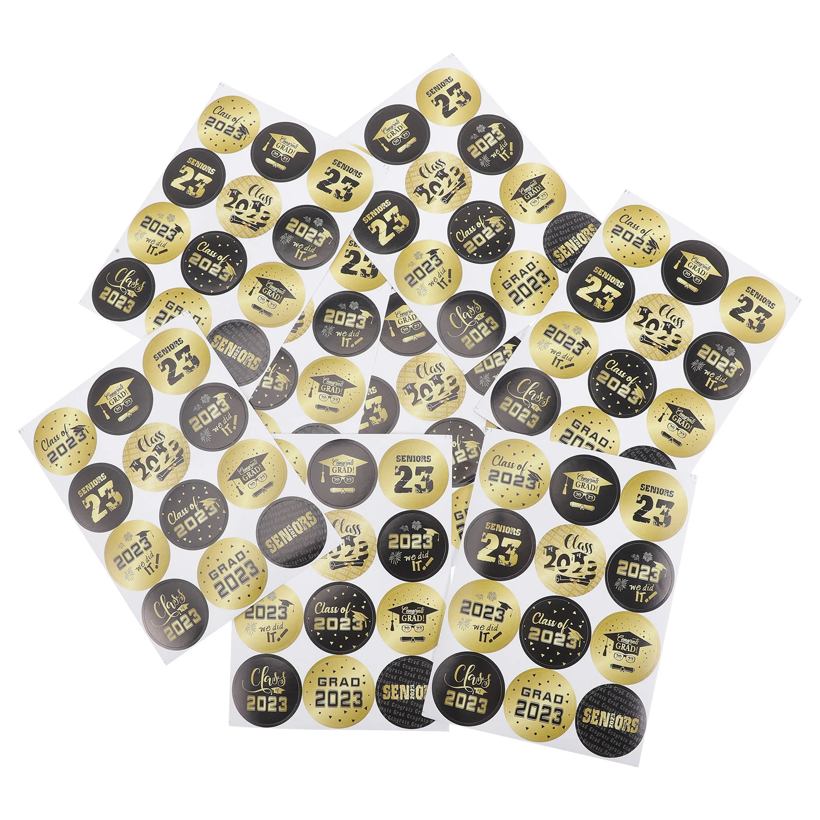 

20pcs Graduation Stickers Adhesive Stickers Students Reward Stickers Sealing Stickers