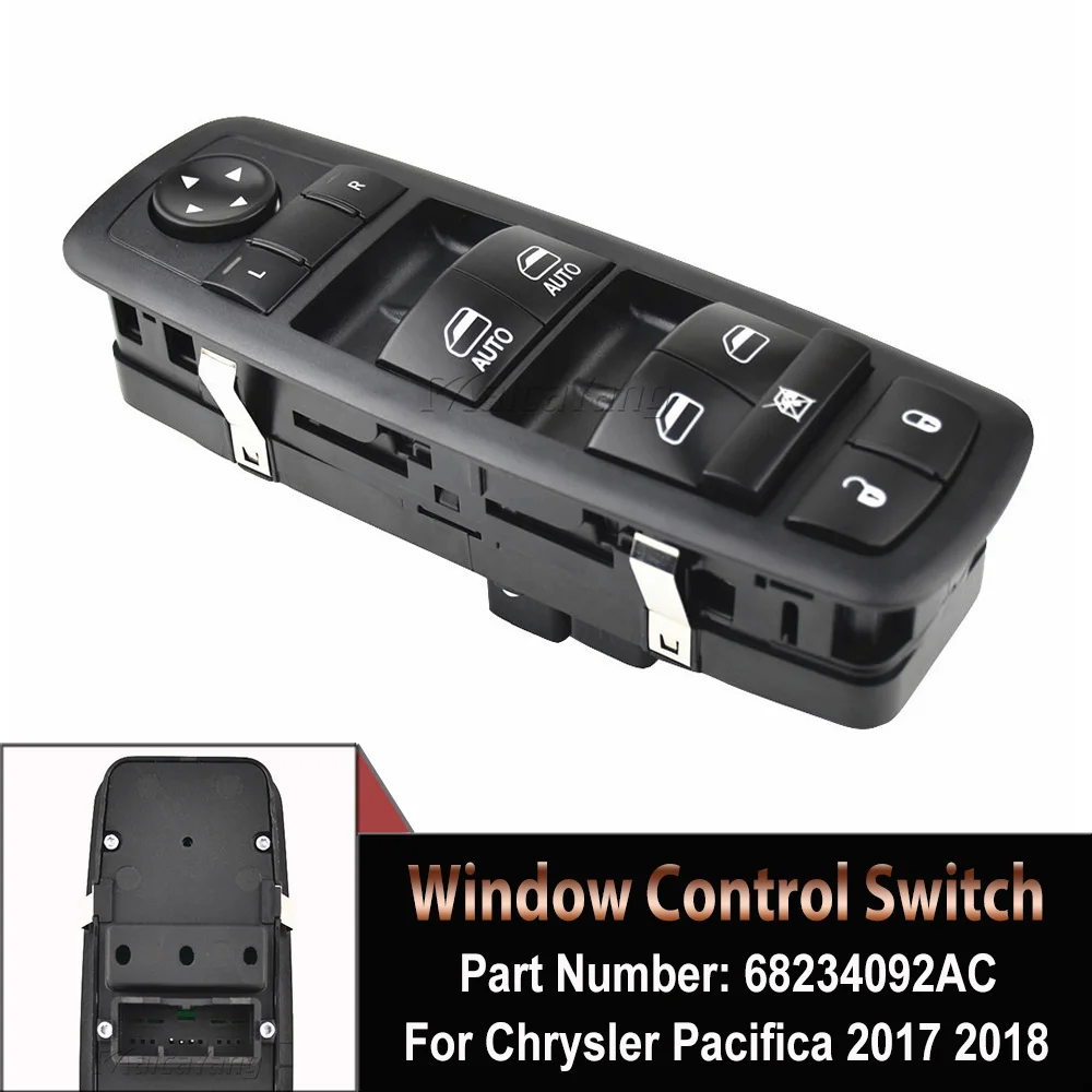 

Высокопроизводительный новый мастер окна левого водителя для 2017 2018 Chrysler Pacifica 68234092AC автомобильные аксессуары