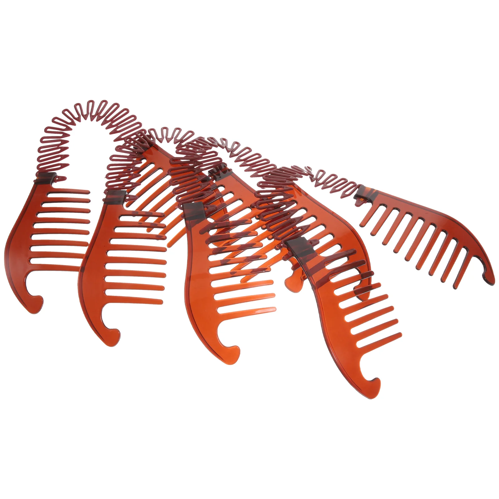 4 szt. Narzędzie do plecionki Klipsy bananowe Grzebień włosów Mały cienkiego splatania kucyka Podwójna plastikowa objętość Kobiety Miss