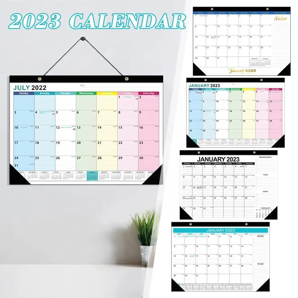 

2023 English Calendar Wall Calendar Countdown Monthly Home Desk Calendar Memo Planning Work Office Schedule Plan Desktop De I8G7