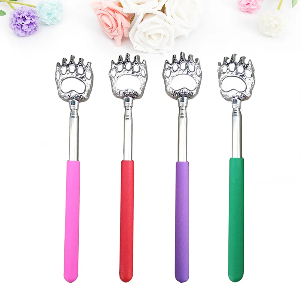 

4 Pcs Head Scratcher Handheld Scrubber Gift Metal Scraper Metal Scrubber Good Metal Back Scratcher Man Stainless Steel Spatula