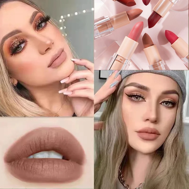 Пикантная матовая помада 12 цветов глянцевый бархатный стойкий блеск для губ