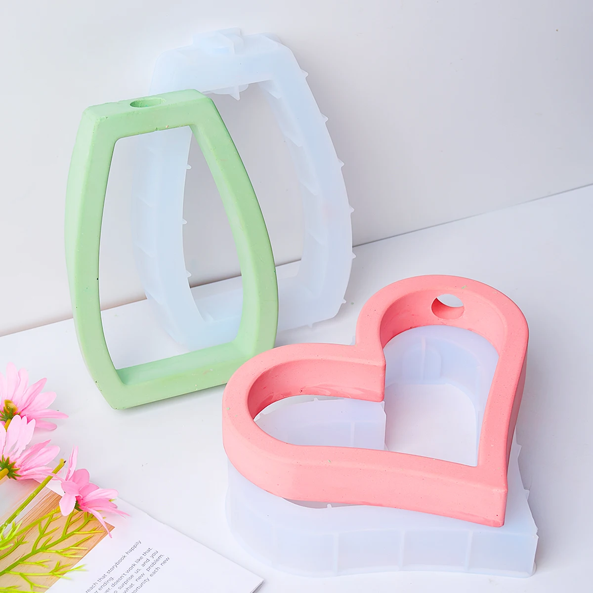 Силиконовая форма в форме сердца для гидропоники квадратная трапециевидная