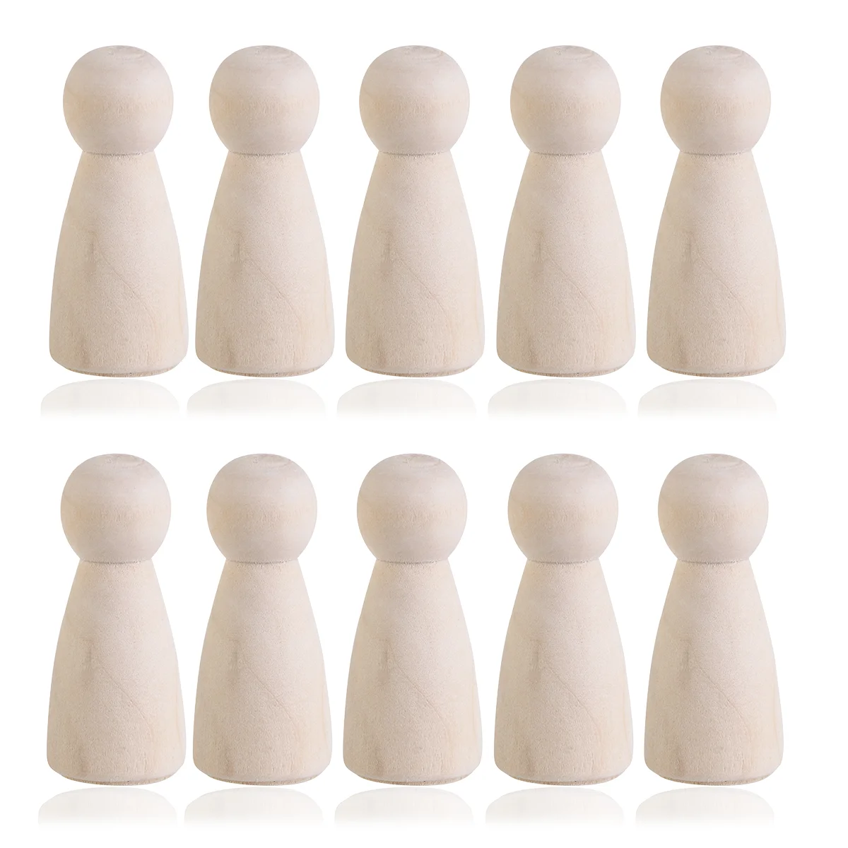 

Wooden Unfinished Peg Bodies Blank People Figures Plain Decorative Natural Wood Decorations Pegs