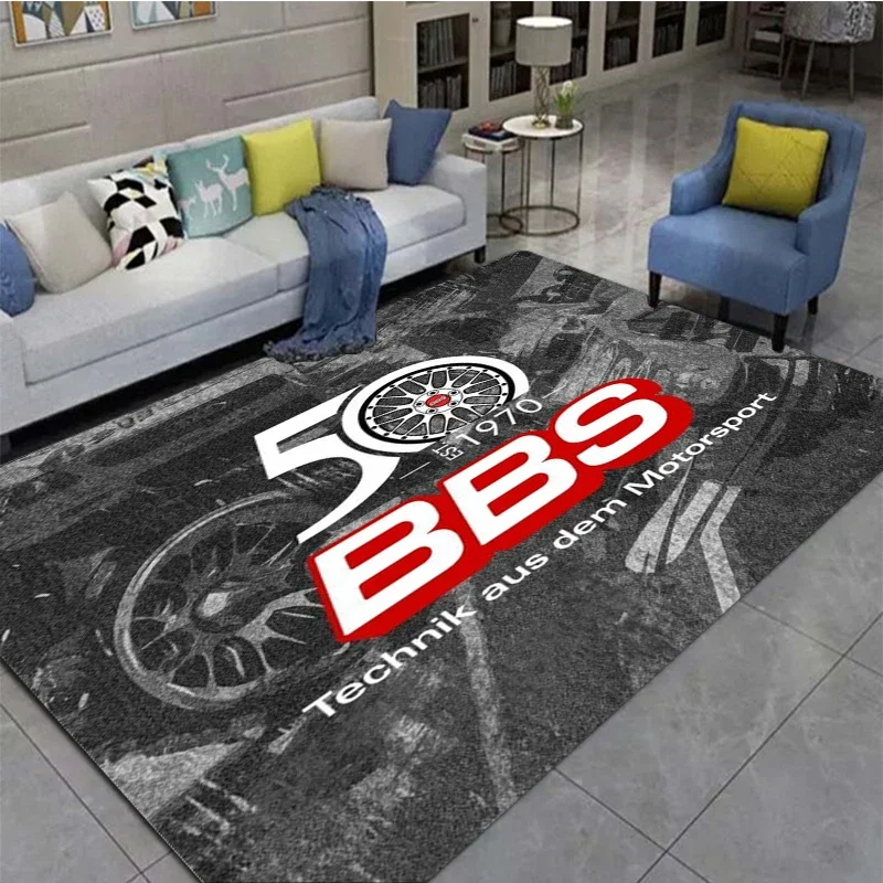 

BBS racing 3D printed carpet, living room and bedroom decorative carpet, kitchen and bathroom anti-skid floor mat, door mat-Rug
