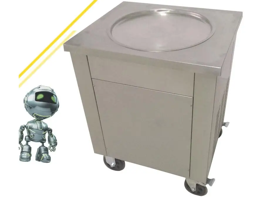 Машина для жареного мороженого с одной сковородой 220 В коммерческая машина