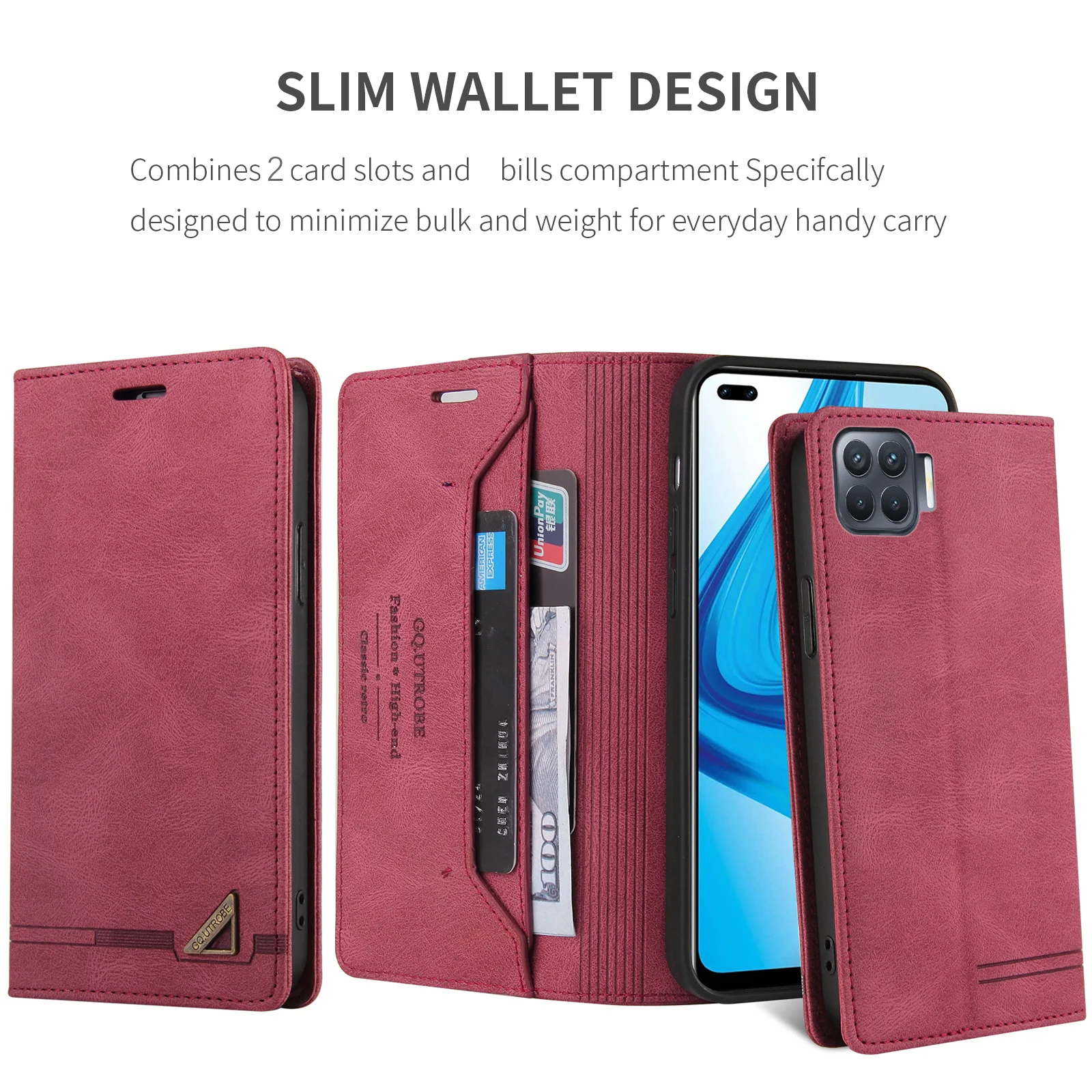 Leather Flip Case For OPPO A93 A53 2020 A52 A73 A72 A94 A92S A15 A32 Find X3 Realme 7 Pro C11 C15 GT Reno 4Z 5G F19 Wallet Cover