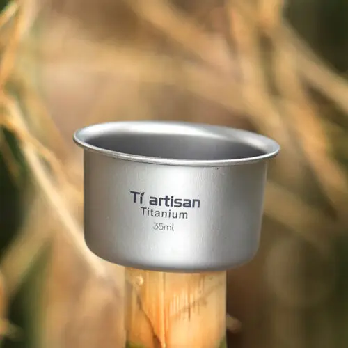 

EDC Outdoor Camping Pure Titanium bowl Tea cup wine cup small cup Container 35ML