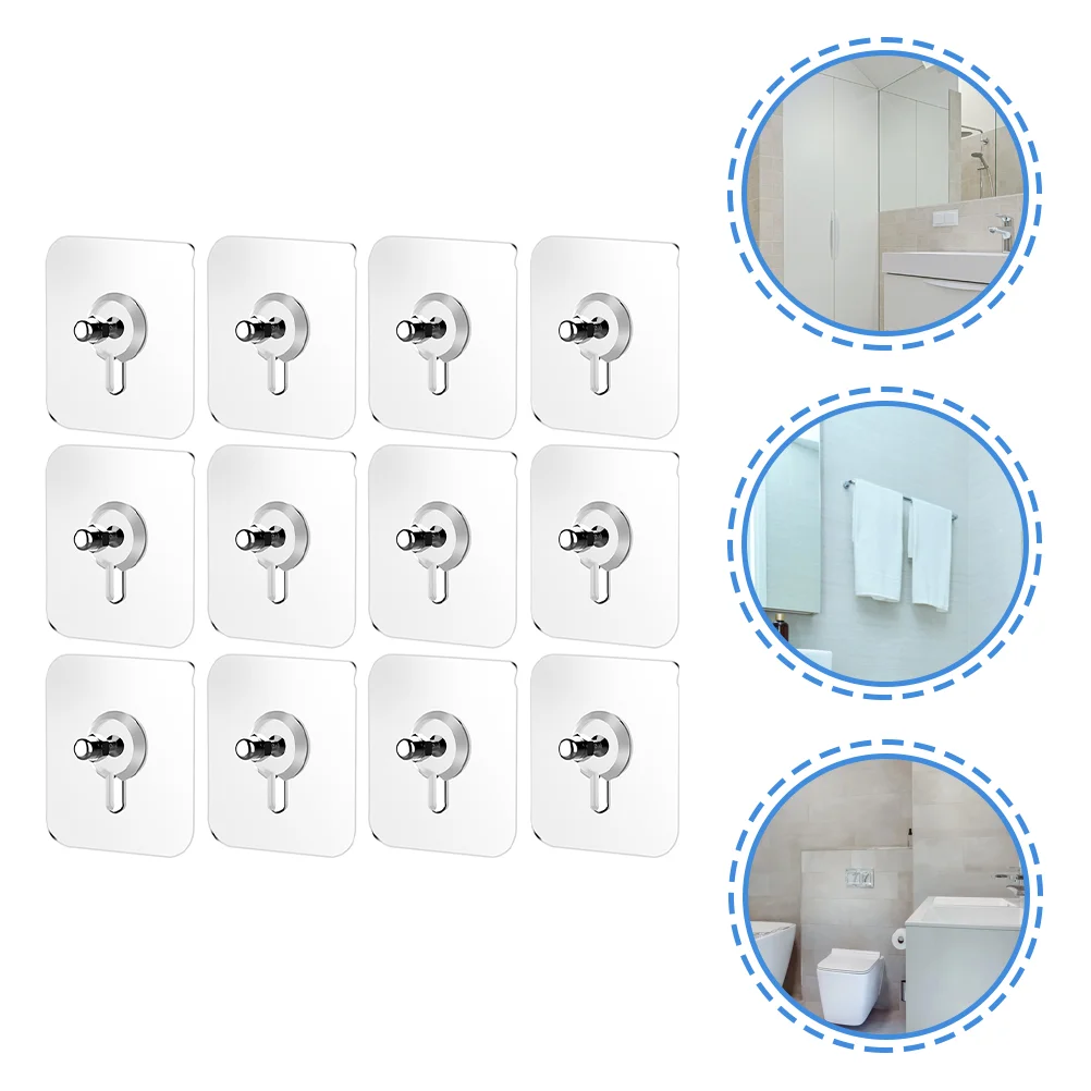 

50Pcs Hanging Nails Wall Hanging Hook Self-adhesive Screw Stickers Wall Hanger for Kitchen