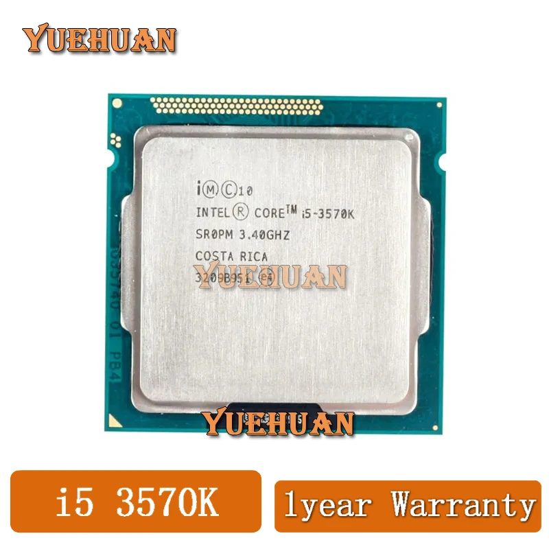 

Intel Core i5-3570K i5 3570K 3.4 GHz Quad-Core Quad-Thread CPU Processor 6M 77W LGA 1155
