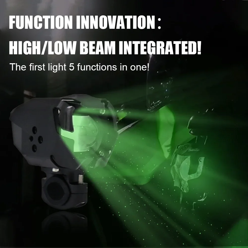 HCmotion Factory Дальний ближний свет Супер яркость RGB Muti Color DRL Прожектор для мотоцикла