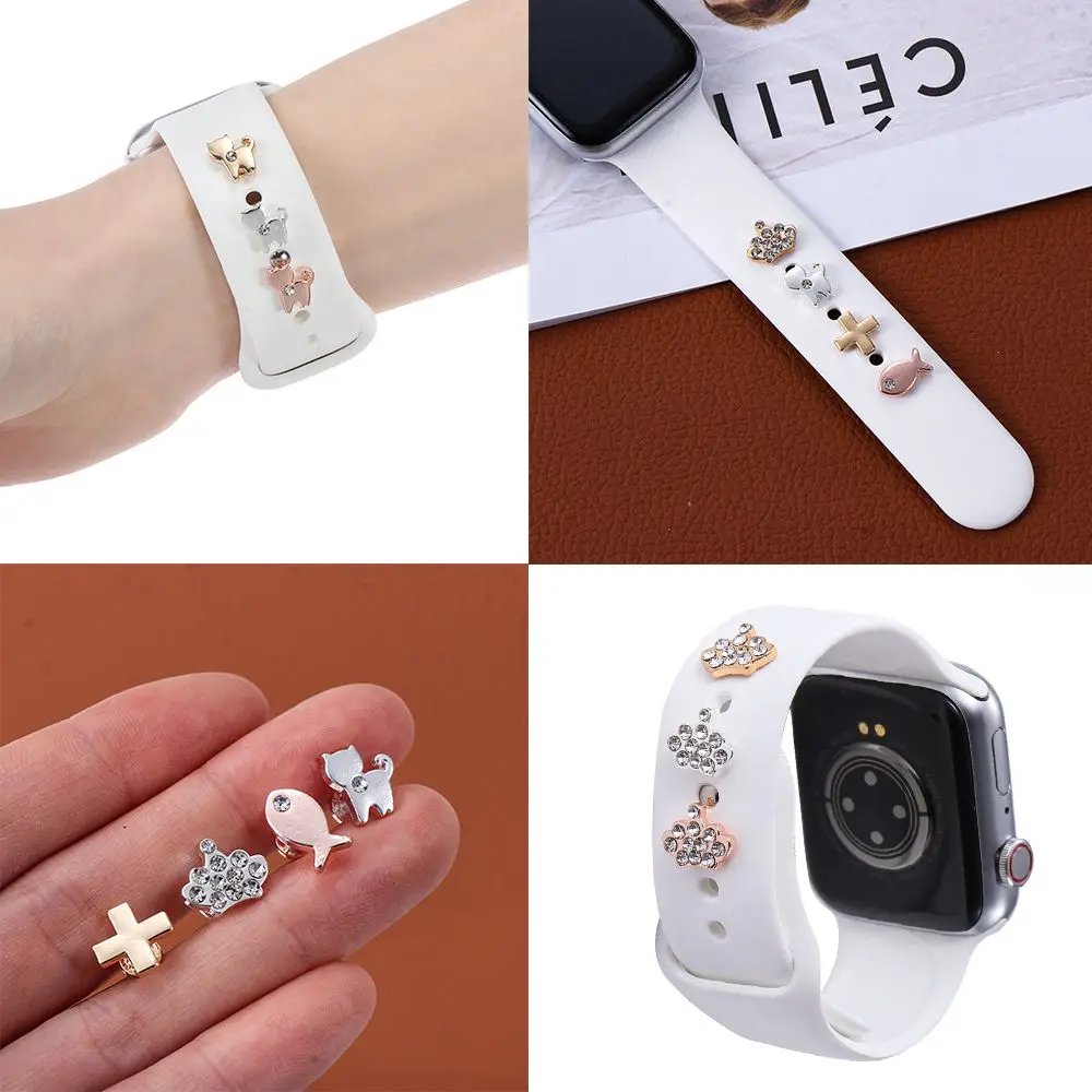 

Ring Nails For Apple Watch Band Wristbelt Charms Strap Decorative Ring Nails Watch Band Ornament For Apple Watch