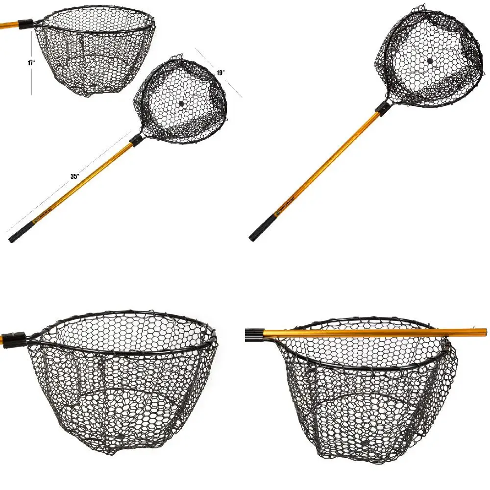 

Lightweight and Portable Gold Retractable Fishing Net with Durable Telescopic Pole
