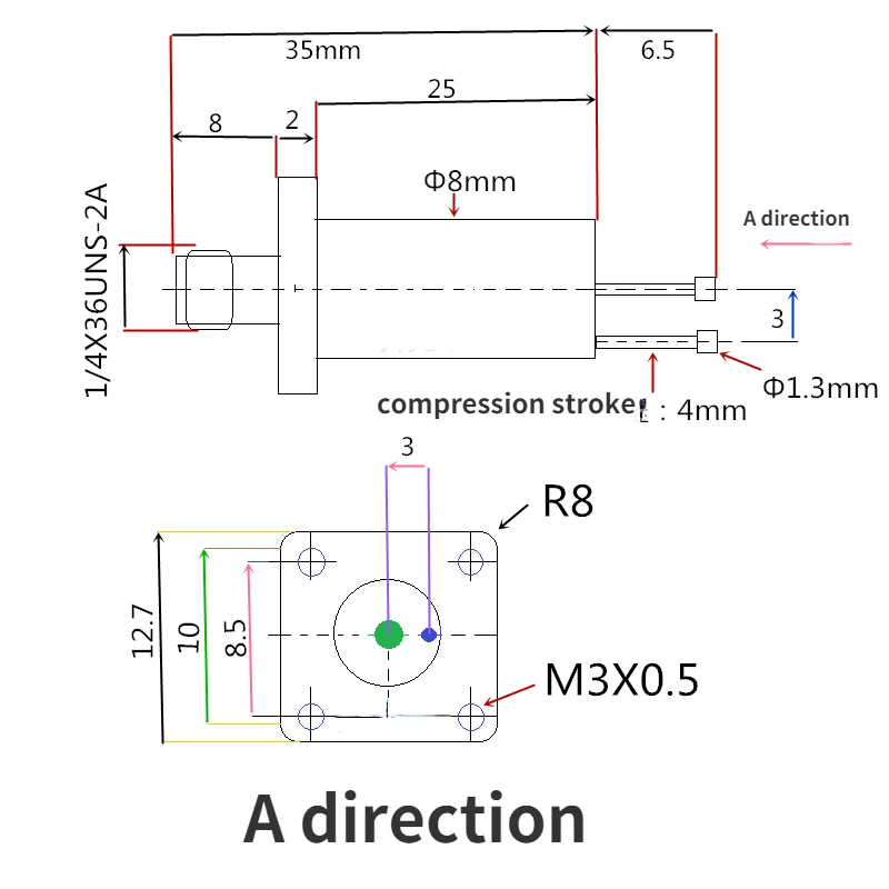 RF двухсторонняя игла тестовая головка с 3 0 интервалами радиочастотный тест SMA