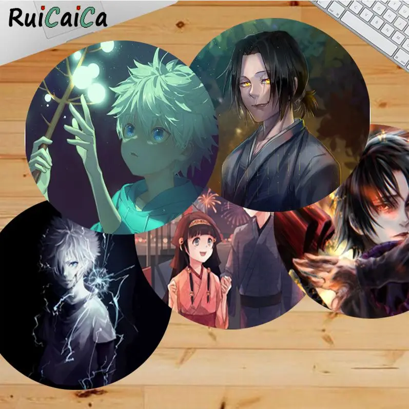

RuiCaiCa Hunter X Hunter Mousepad Round Big Promotion Table Mat Student Mousepad Computer Pad Games Pad for PC Gamer Mousemat
