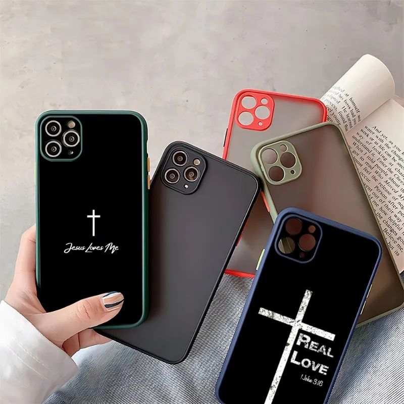 

Чехол для телефона с текстом Библии Иисусом Христа для IPhone 14 13 Pro Max 12 Mini 11 SE 2020 Plus XS X XR матовый защитный чехол