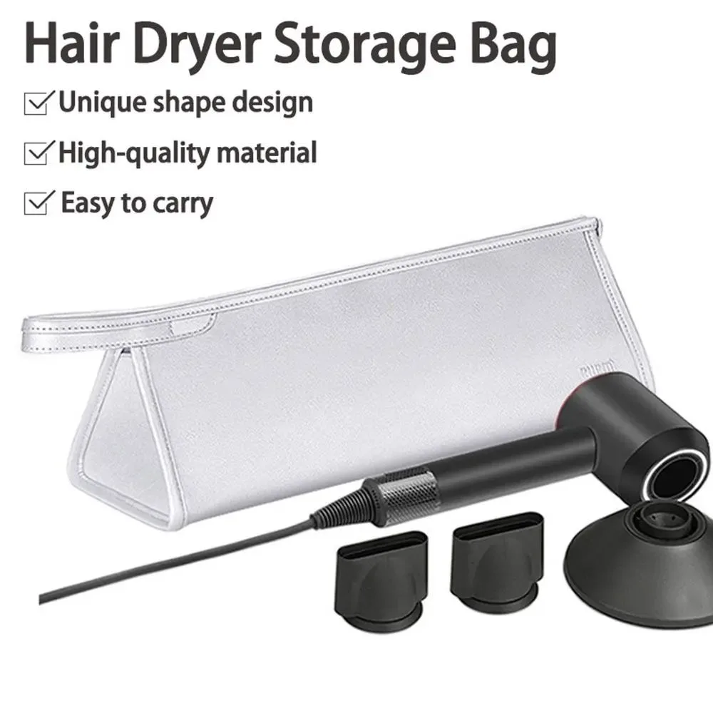 Фото Дорожный чехол из искусственной кожи, совместимый с Dyson Airwrap Styler, портативная водонепроницаемая сумка-органайзер для насадок Shark FlexStyle №5