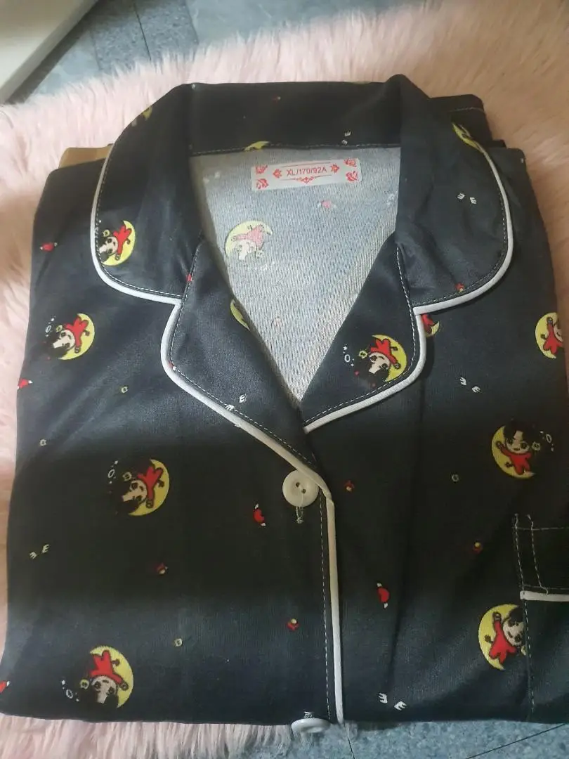 jin merchandise pajamas set bangtan boy Summer Sleepwear Cute Cartoon Chibi Pajama Set Kawaii Homewear Suit Female