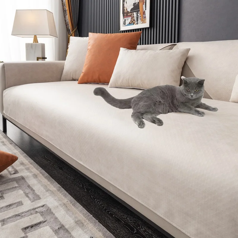 Mat Non-slip L Shape Sofa Slipcovers For Living Room Anti-scratches Cats Dogs Kids Couch Protector