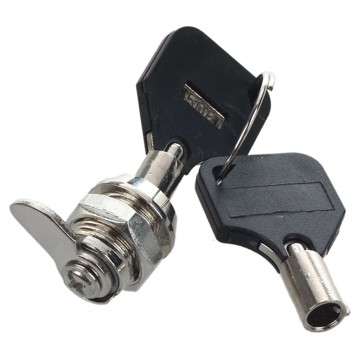 Замок с четвертьоборотным ключом резьбой 12 мм для шкафчика ящика